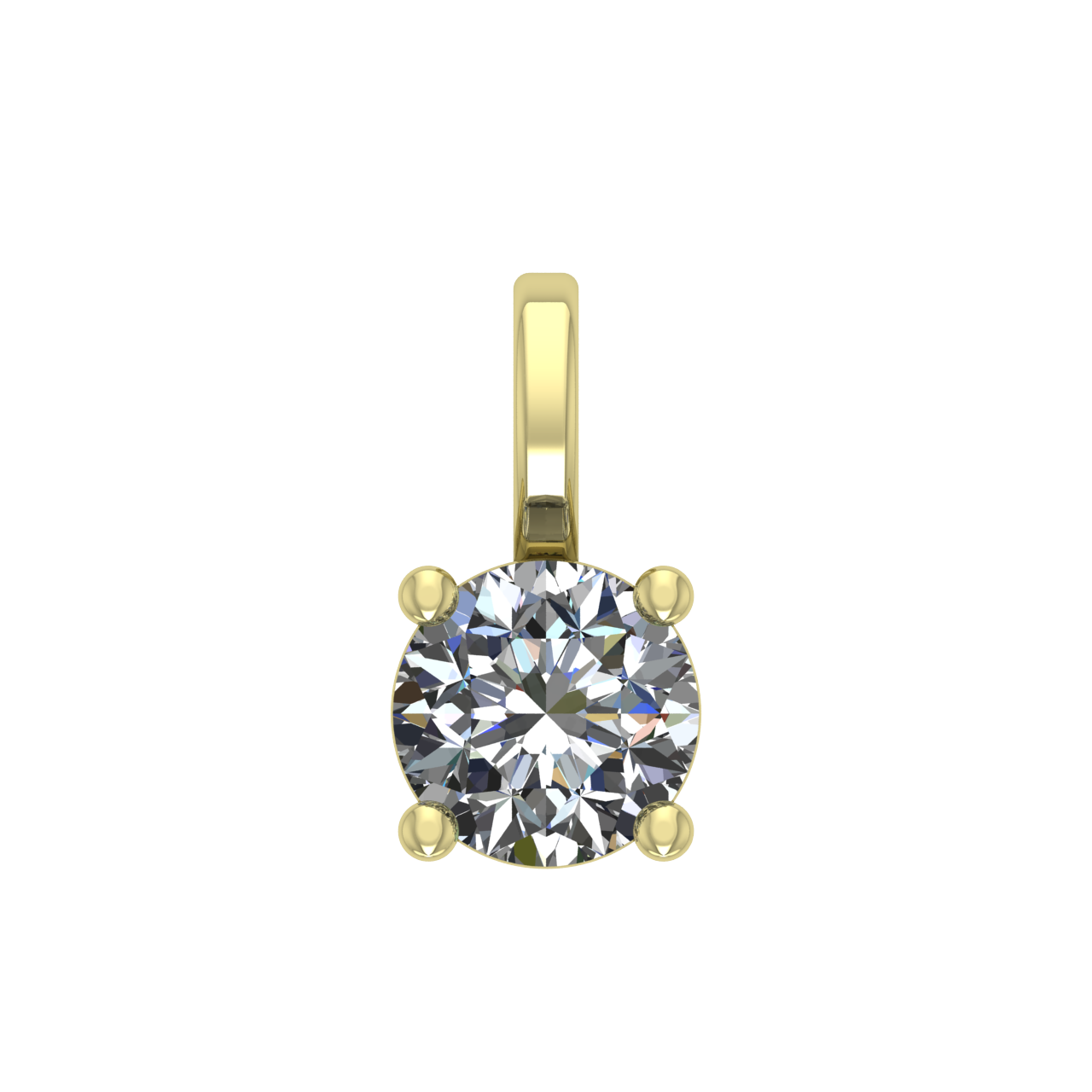 SOLITAIRE DIAMONDS 5.00mm ROUND PENDANT
